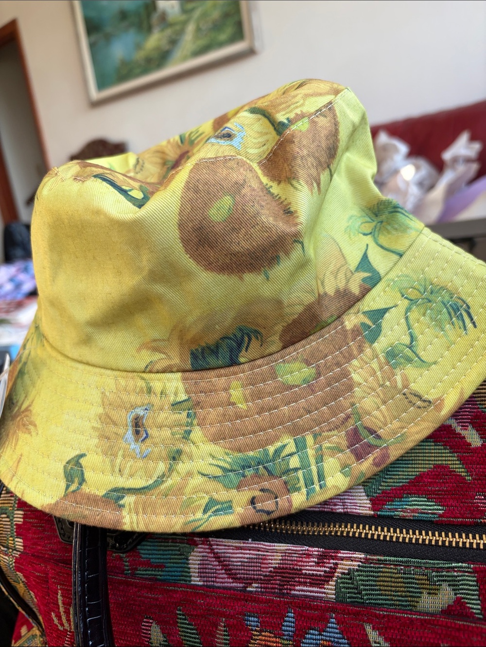 Van Gogh Sunflowers bucket hat, NWT